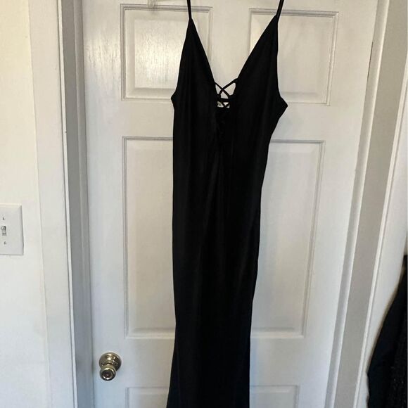 Zara Satin Tie Up Slip Dress - Picture 2 of 5